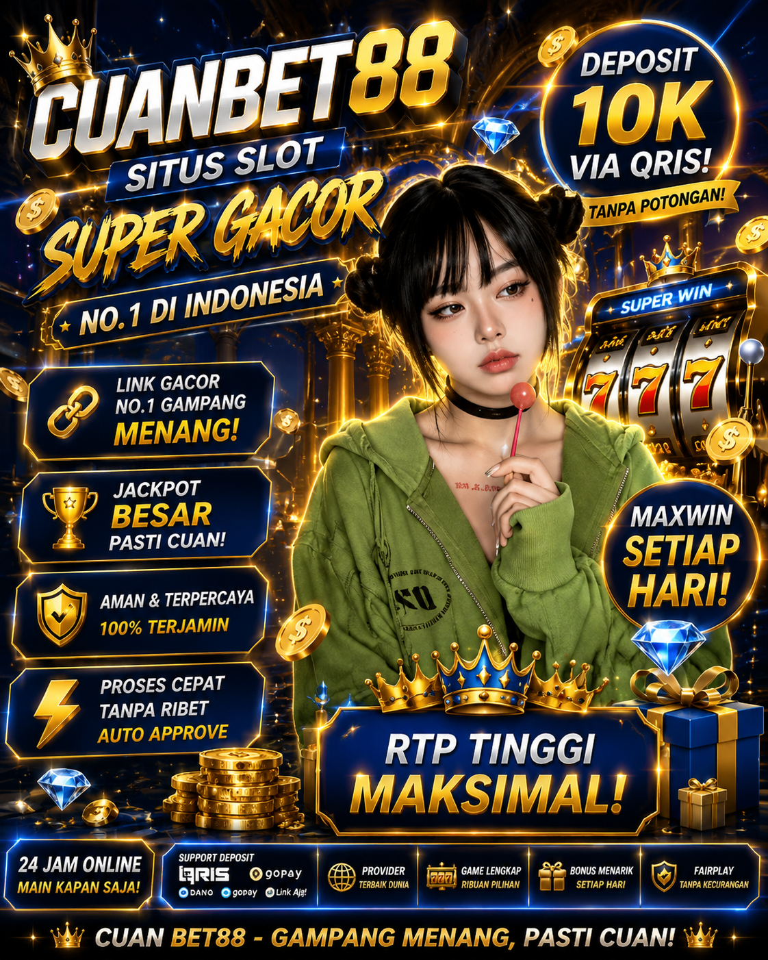 CUANBET88 | Link Situs Slot Gacor Terpercaya Dijamin Jackpot Dan Maxwin Hari ini
